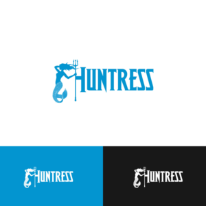 Huntress is boat name Bite Me is slogan (worm on a hook) I will up load files website will be www.huntressfishing.net | Logo Design by Minimal Studio