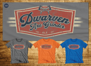 Craft beer inspired “Dwarven Axe Grinder Ale” tee design needed | Diseño de Camiseta por CoffeeBreak88