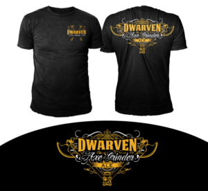 Craft beer inspired “Dwarven Axe Grinder Ale” tee design needed | T-shirt Design by Bayu_susilo