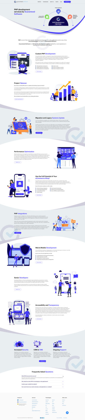 Custom Landing Page - PHP Development | Web-Design von Ved Web Services