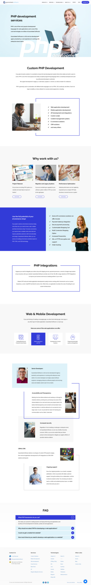 Custom Landing Page - PHP Development | Web-Design von ag622988