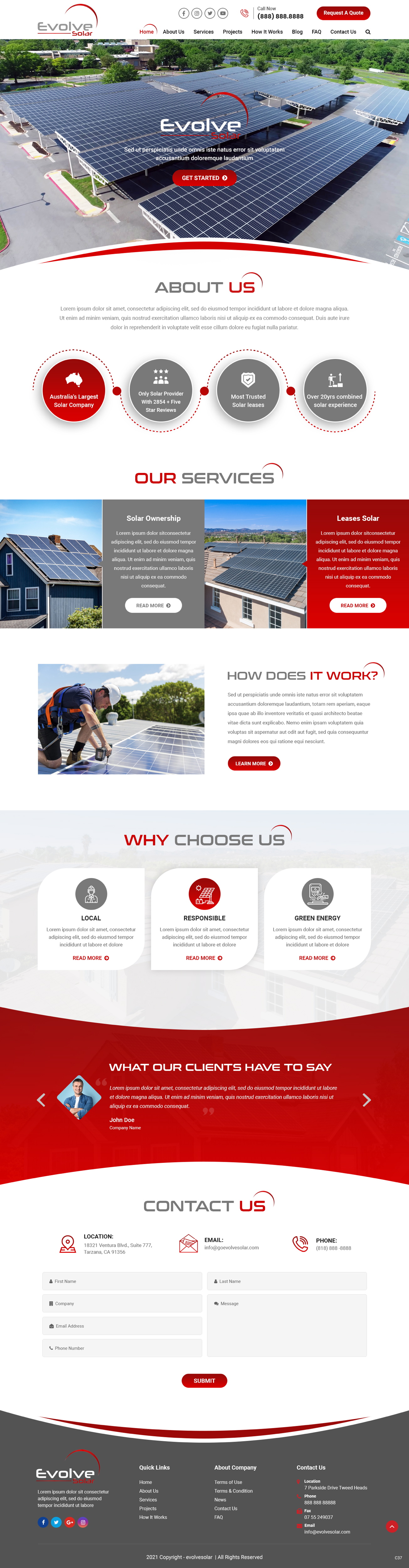 Web Design by pb for EvolveSolar | Design #26482199