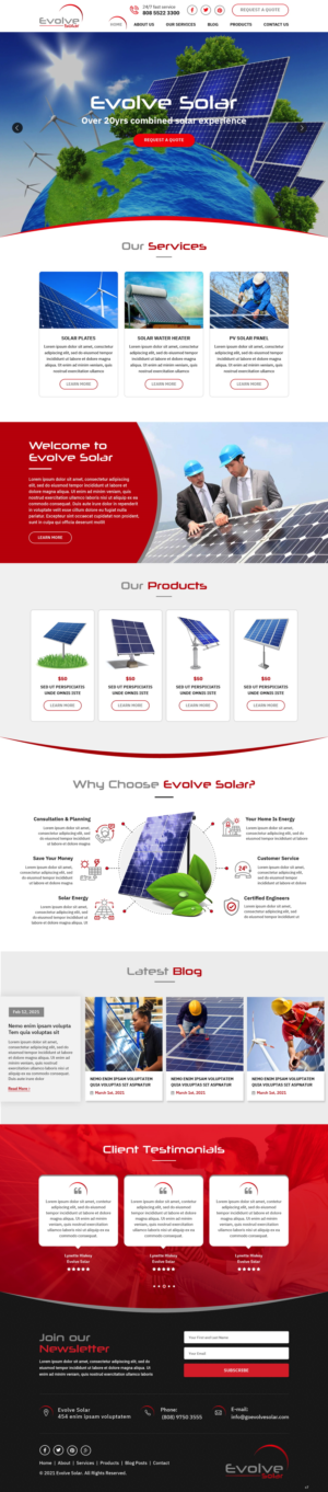 Web Design by pb for EvolveSolar | Design: #26482200