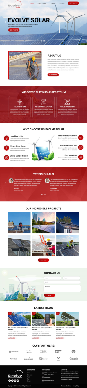 Web Design by pb for EvolveSolar | Design: #26482201