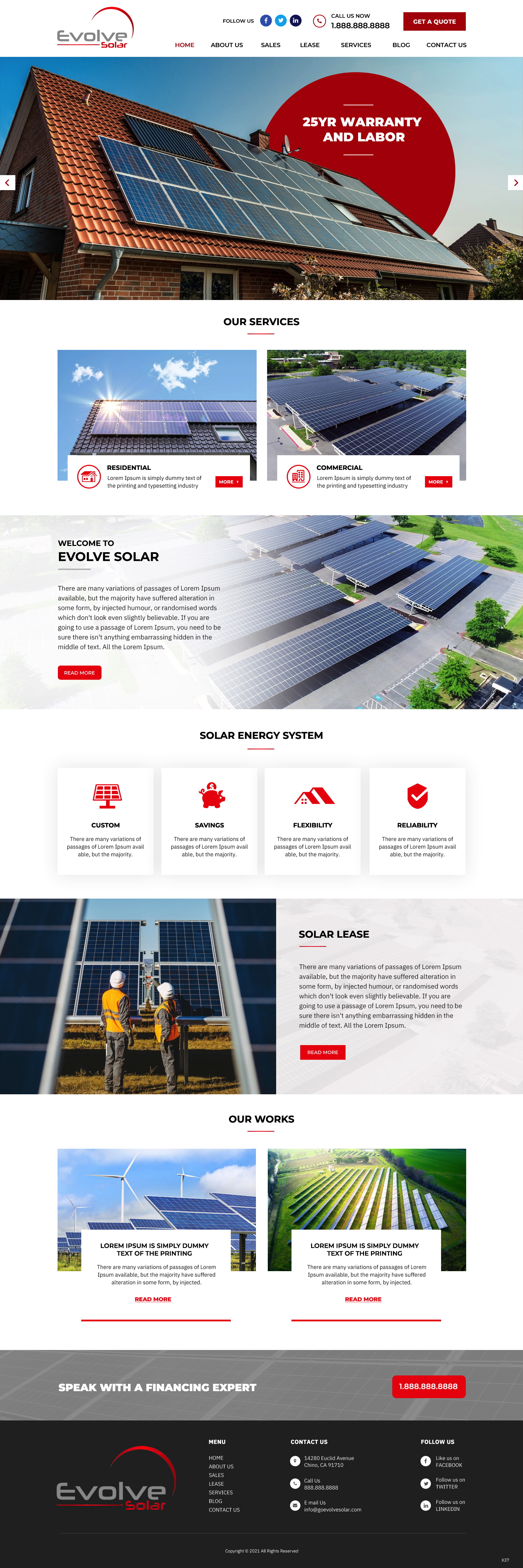 Web Design by pb for EvolveSolar | Design #26482204