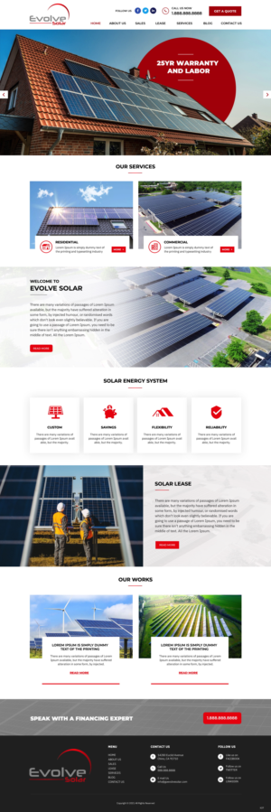 Web Design by pb for EvolveSolar | Design: #26482204