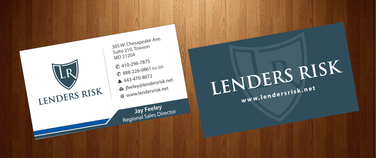 Diseño de Tarjeta de Presentación por HarmiDesigning para Lenders Risk | Diseño #3049750