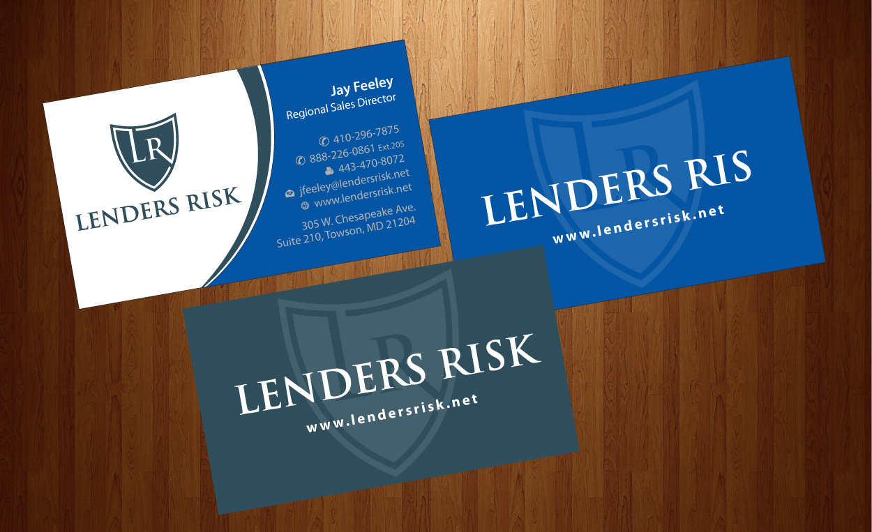 Diseño de Tarjeta de Presentación por HarmiDesigning para Lenders Risk | Diseño #3049784