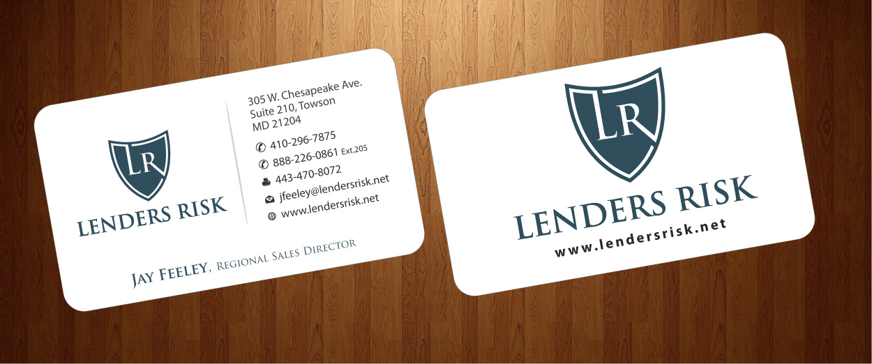 Business Card Design by HarmiDesigning for Lenders Risk | Design #3049789