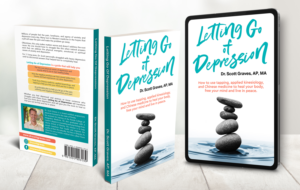 Design a cover that embodies the concept of healing by letting go of depression | Book Cover Design by hektorsty