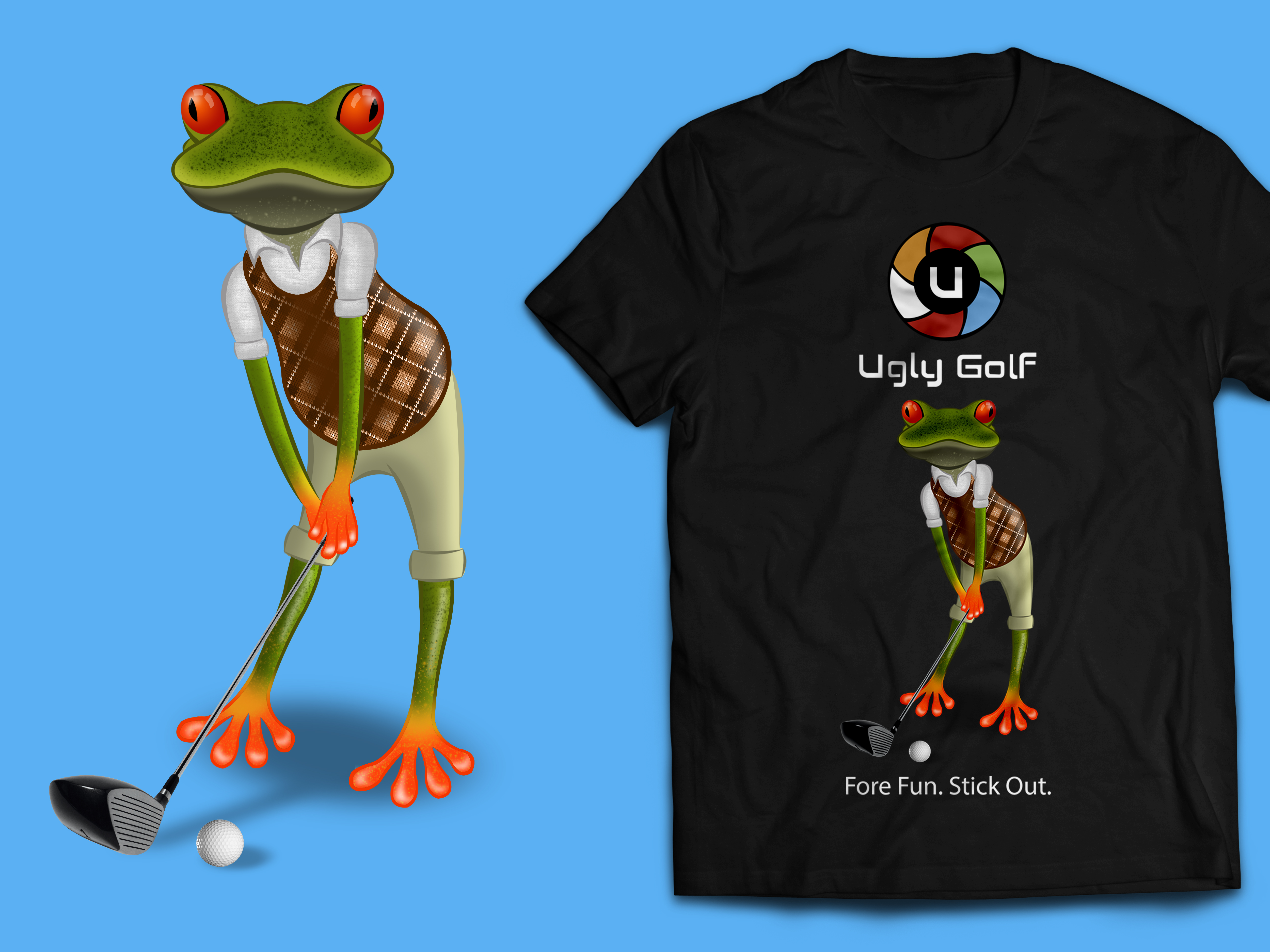 T-Shirt-Design von Disenio Workz für Ugly Golf | Design #26492244