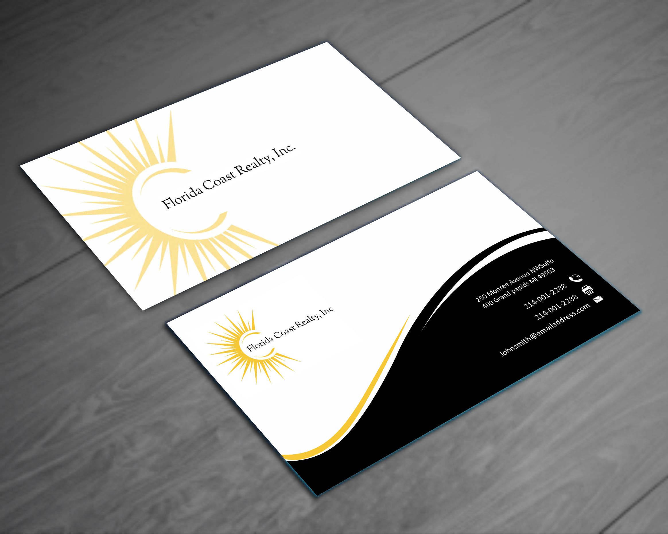 Diseño de Tarjeta de Presentación por Crea8iveMind para Florida Coast Realty, Inc.  | Diseño #26494928