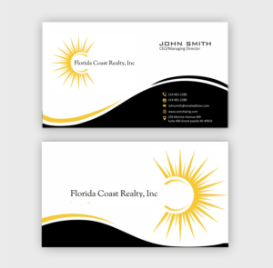 Business Card Design by Crea8iveMind for Florida Coast Realty, Inc.  | Design: #26494930