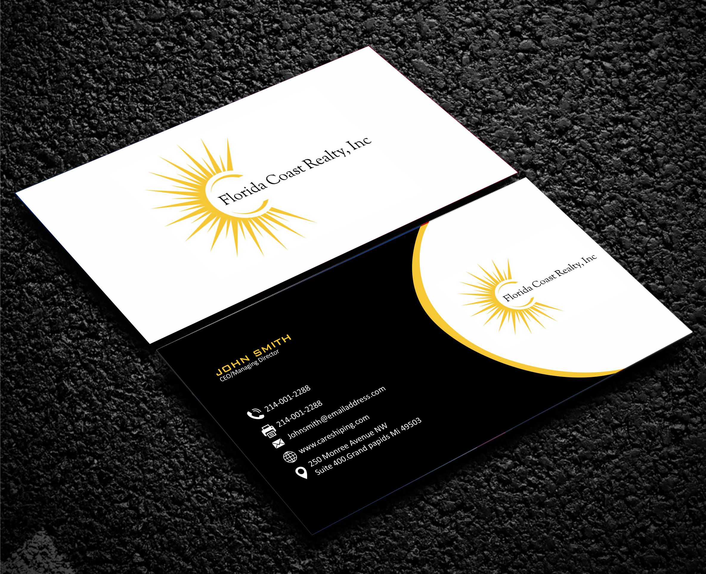 Design de Carte de Visite par Crea8iveMind pour Florida Coast Realty, Inc.  | Design #26494936