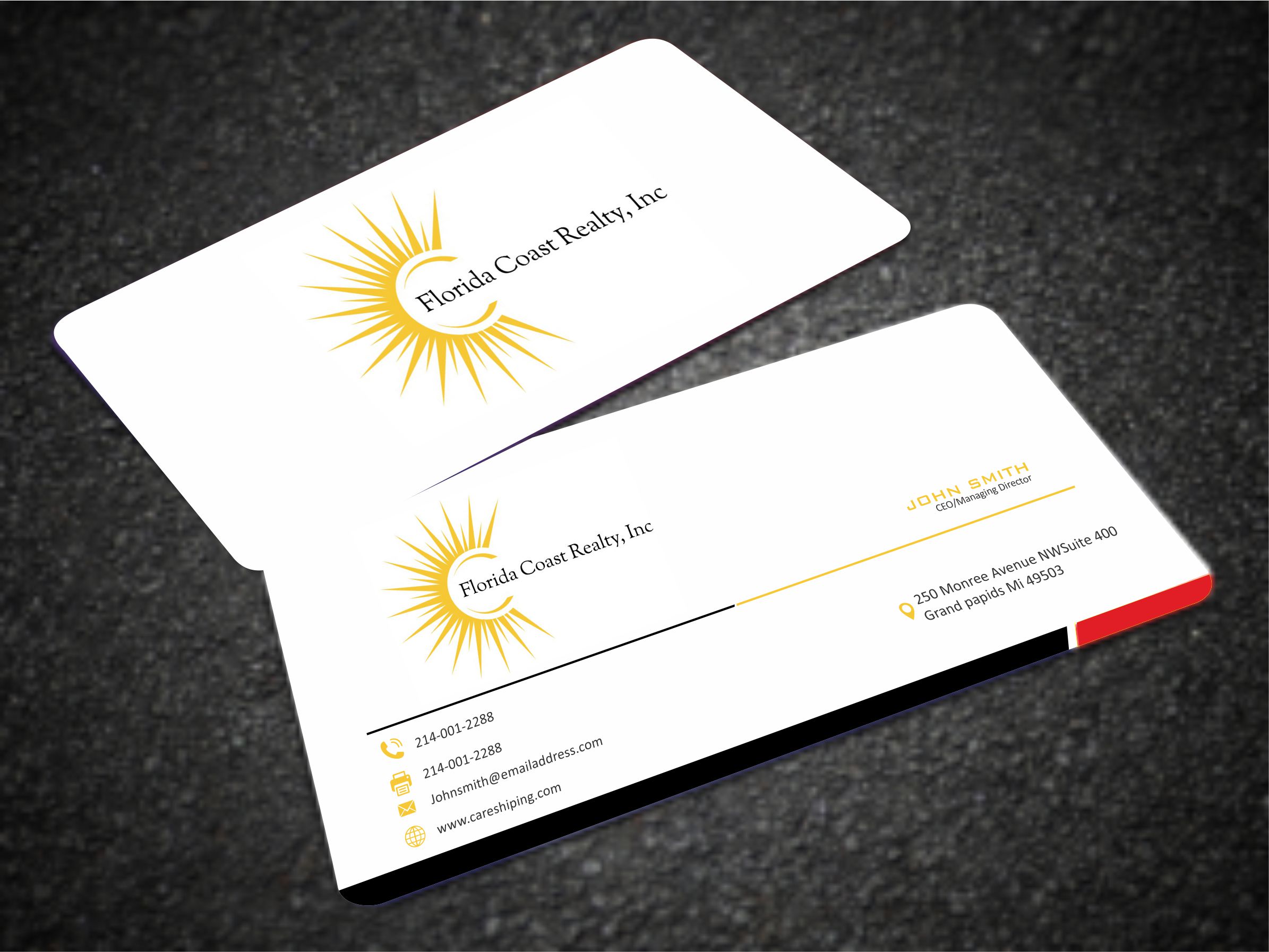 Design de Carte de Visite par Crea8iveMind pour Florida Coast Realty, Inc.  | Design #26494938