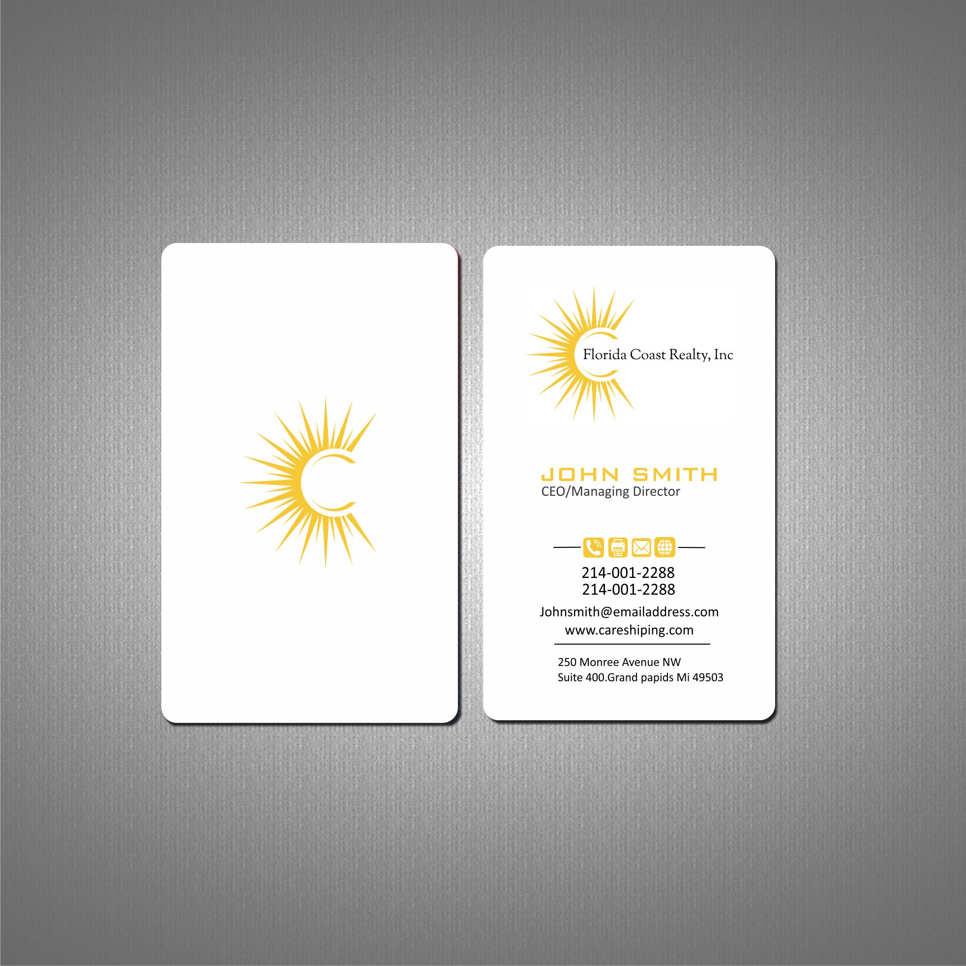 Design de Carte de Visite par Crea8iveMind pour Florida Coast Realty, Inc.  | Design #26494939