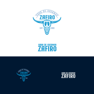 Casa de cuernos zafiro (house of the sapphire horns) | Logo Design by Gisella Guzmán