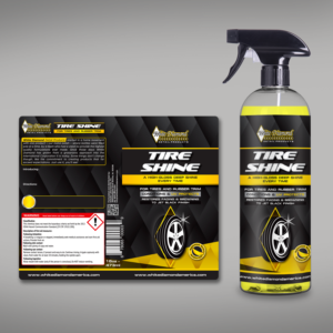 White Diamond Tire Shine | Label Design by vpt_creations