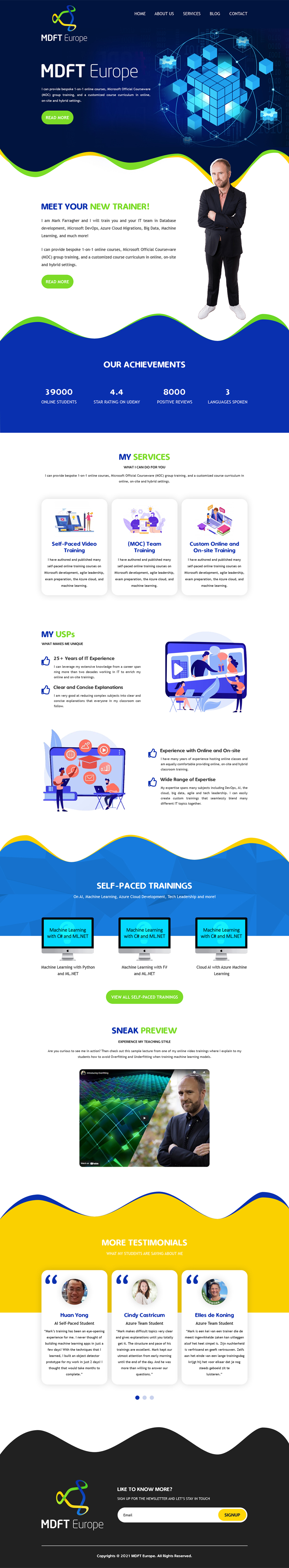 Wordpress Design by MAZY for MDFT Europe | Design #26475205