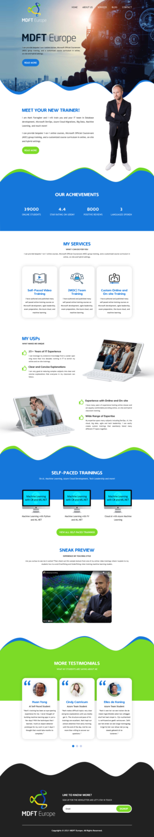 Wordpress Design by MAZY for MDFT Europe | Design: #26479616