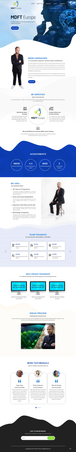 Wordpress Design by pb for MDFT Europe | Design: #26487415