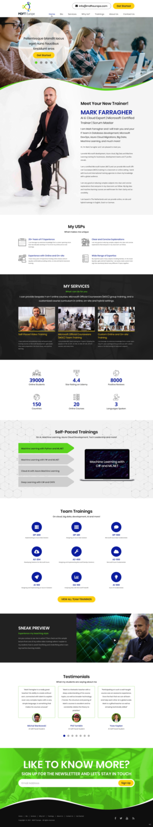 Wordpress Design by pb for MDFT Europe | Design: #26487427