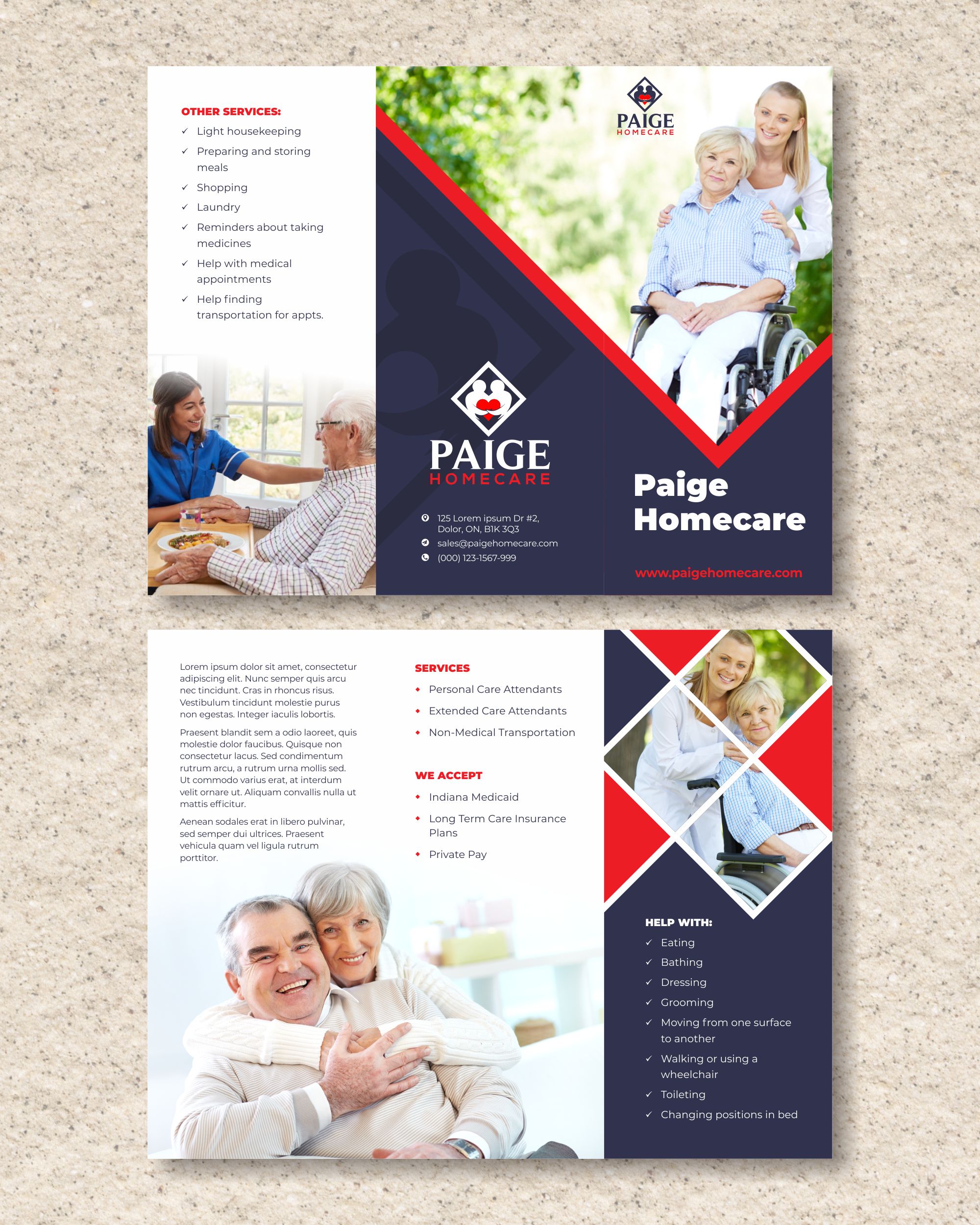 Flyer Design by nng for Paige Homecare | Design #26481781