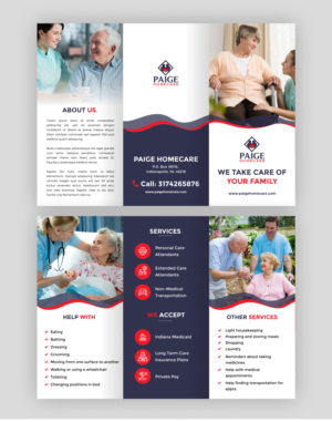 Flyer Design by Jabinh7 for Paige Homecare | Design #26499676