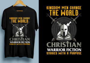 Christian Warrior Fiction---Kingdom Men T-shirt Line | Diseño de Camiseta por SAI DESIGNS