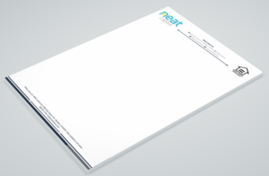 Professional and Modern Company Letterhead for Fintech Startup | Stationery Design by Petter Goms