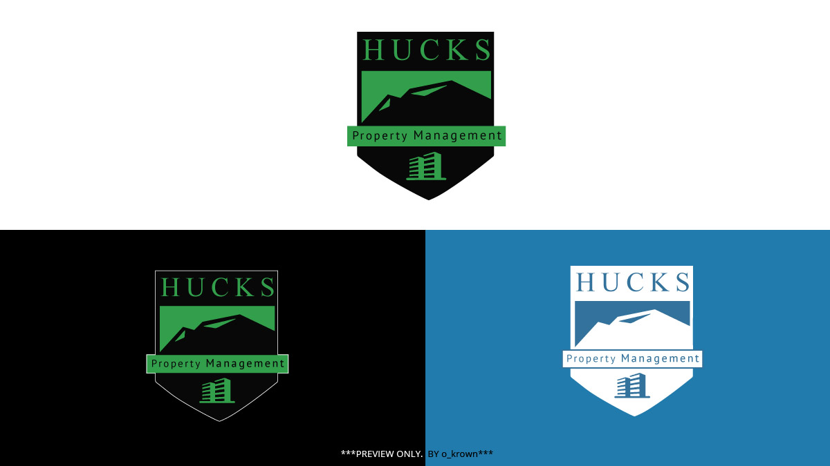 Logo Design by o_krown for Huck' Property Management | Design #3081598