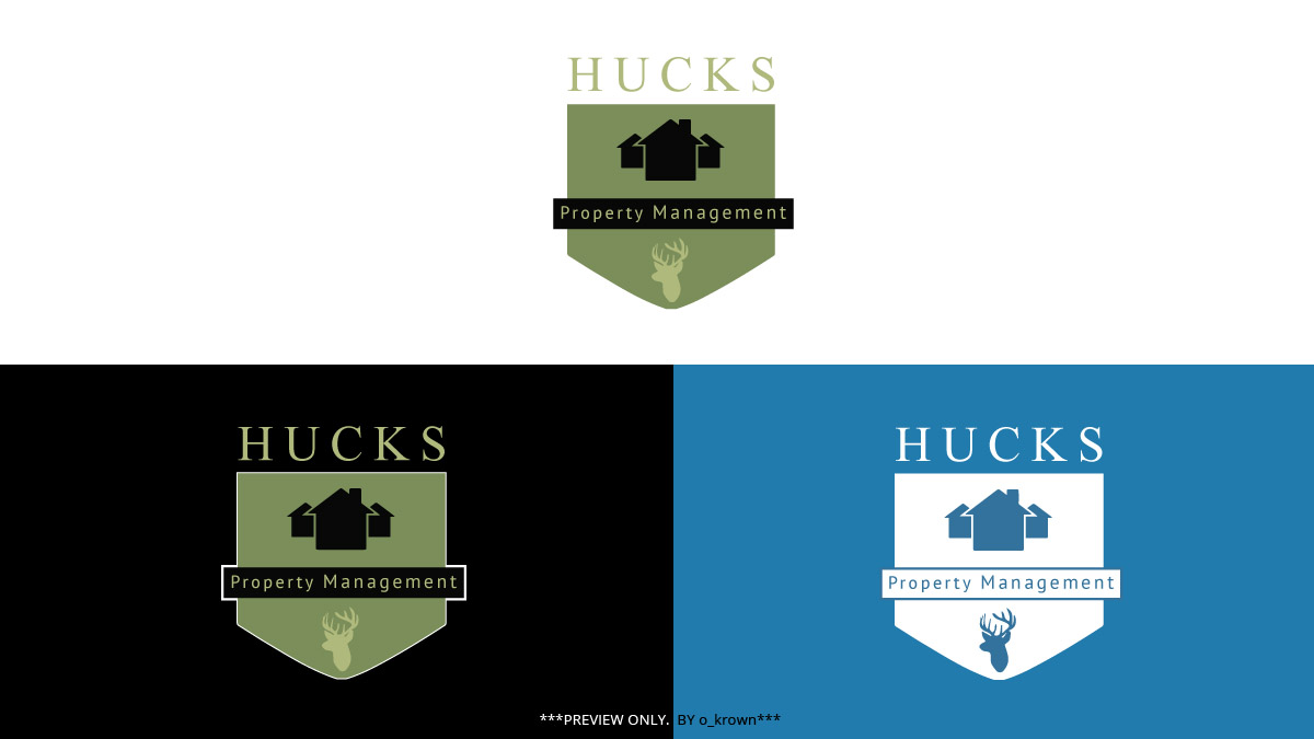 Diseño de Logo por o_krown para Huck' Property Management | Diseño #3081599