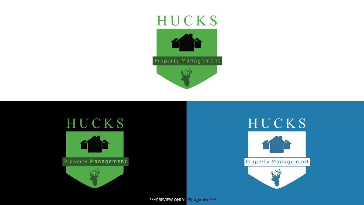 Logo Design by o_krown for Huck' Property Management | Design #3101730