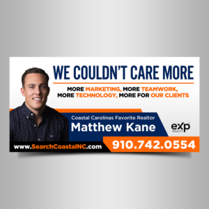 Real Estate Billboard - We couldnt care more | Werbetafel-Design von Designers Hub