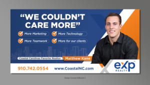 Real Estate Billboard - We couldnt care more | Werbetafel-Design von D Creative