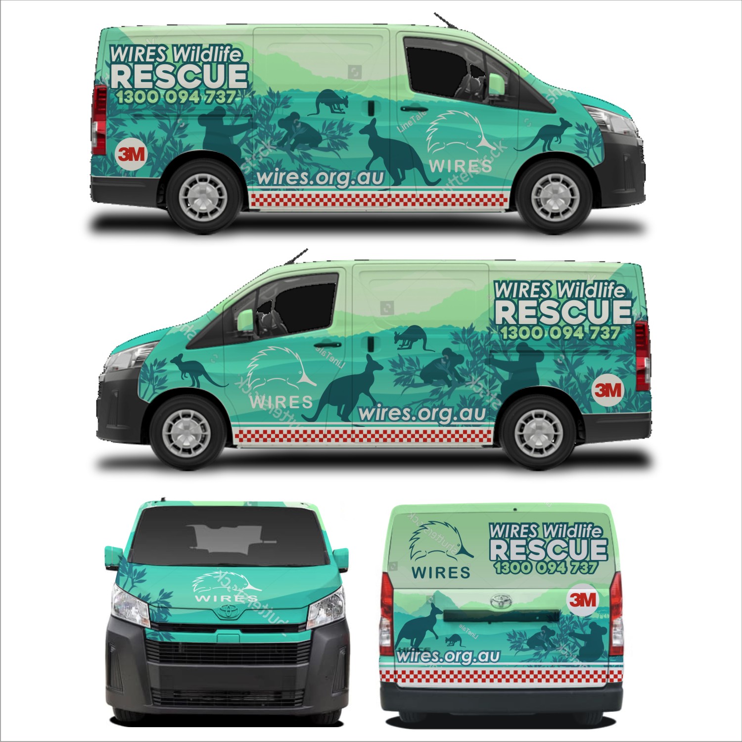 Diseño de Rotulación de Vehículo por DG+ para WIRES | Diseño #26490017