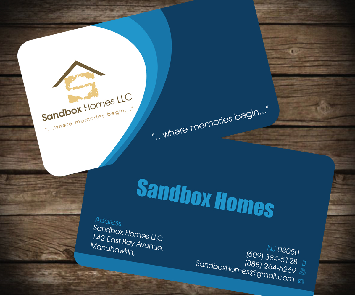 Business Card Design by Aaaron for SandBox Homes LLC | Design #3059714