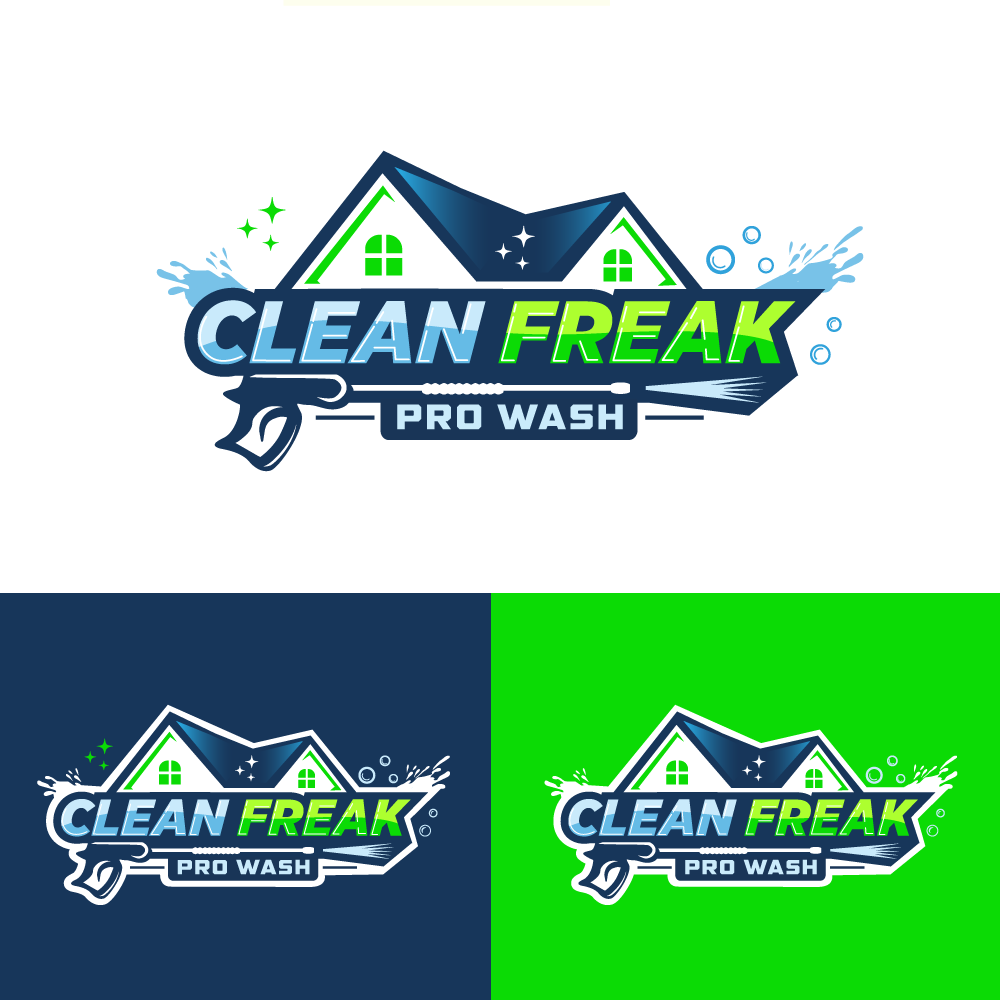 Logo-Design von YAZIKO für Clean Freak ProWash | Design #26592319