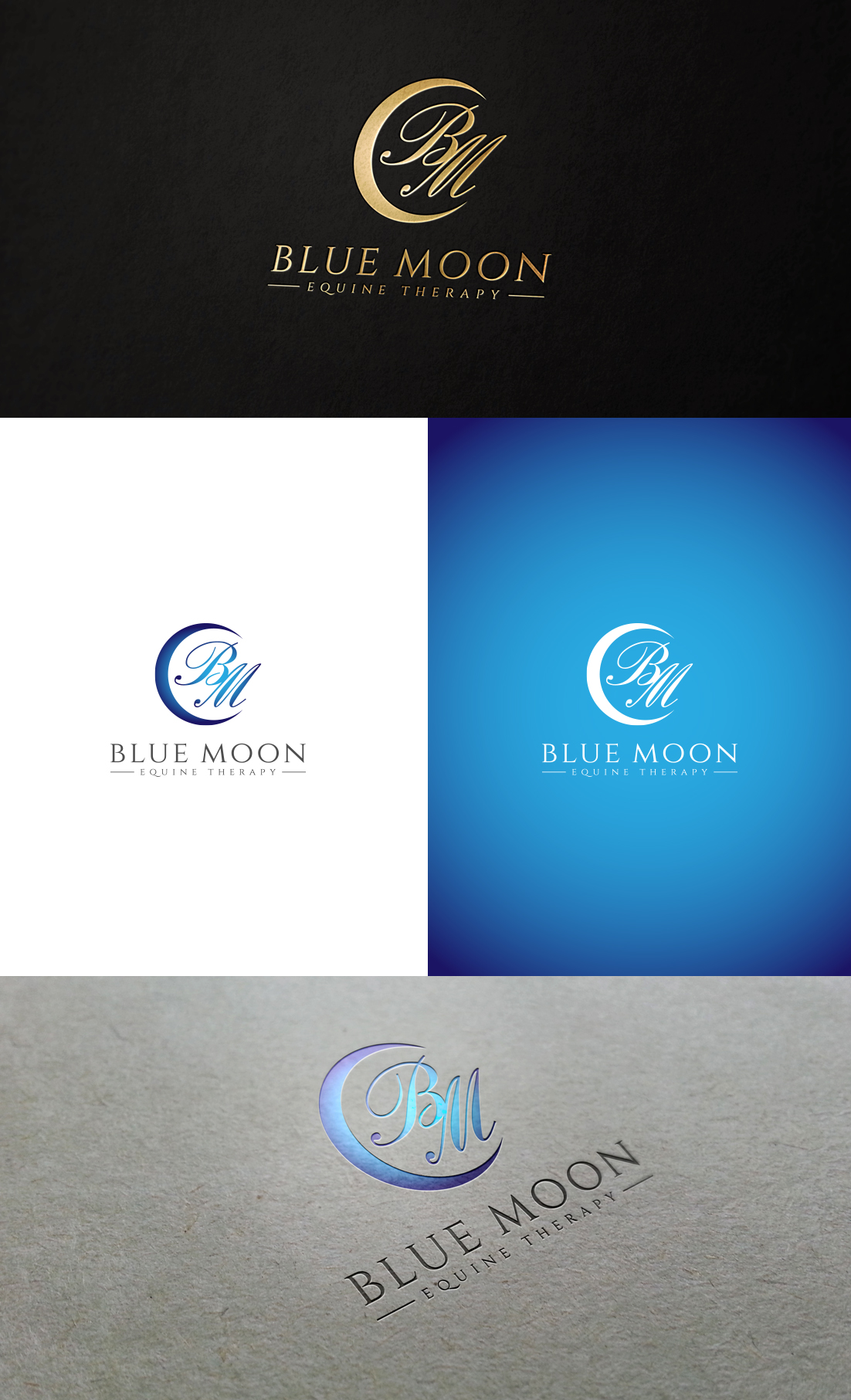 Logo Design by GLDesigns for BlueMoon Equine Therapy | Design #26487751