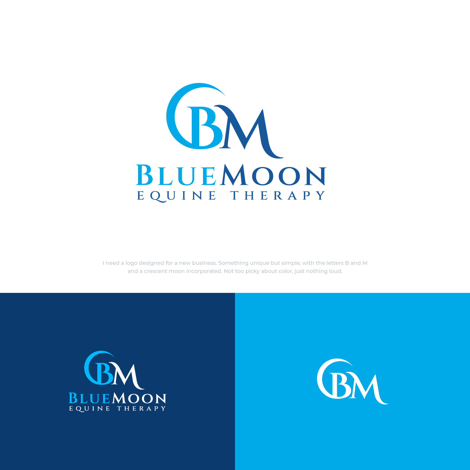 Logo-Design von mintcreative für BlueMoon Equine Therapy | Design: #26487097