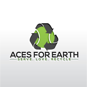 Aces for Earth   (main text)   and   "Serve. Love. Recycle" also to be used. | Logo Design by Jennifer©
