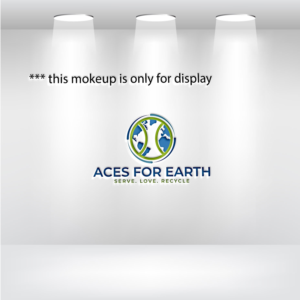 Aces for Earth   (main text)   and   "Serve. Love. Recycle" also to be used. | Logo Design by Ochieng