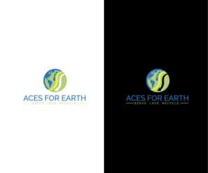 Aces for Earth   (main text)   and   "Serve. Love. Recycle" also to be used. | Logo Design by uitaki