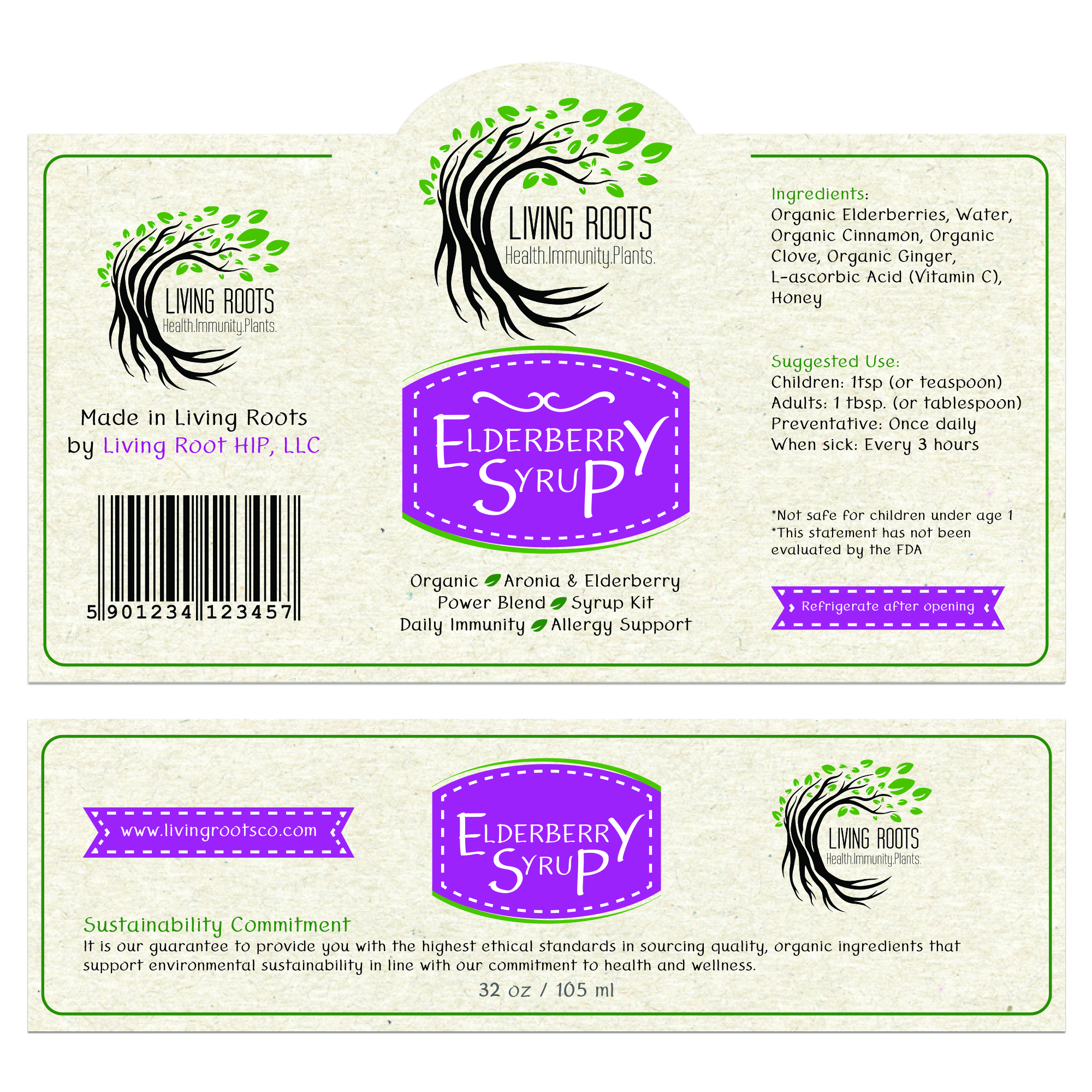 Label Design by Einder for Living Roots | Design #26508658