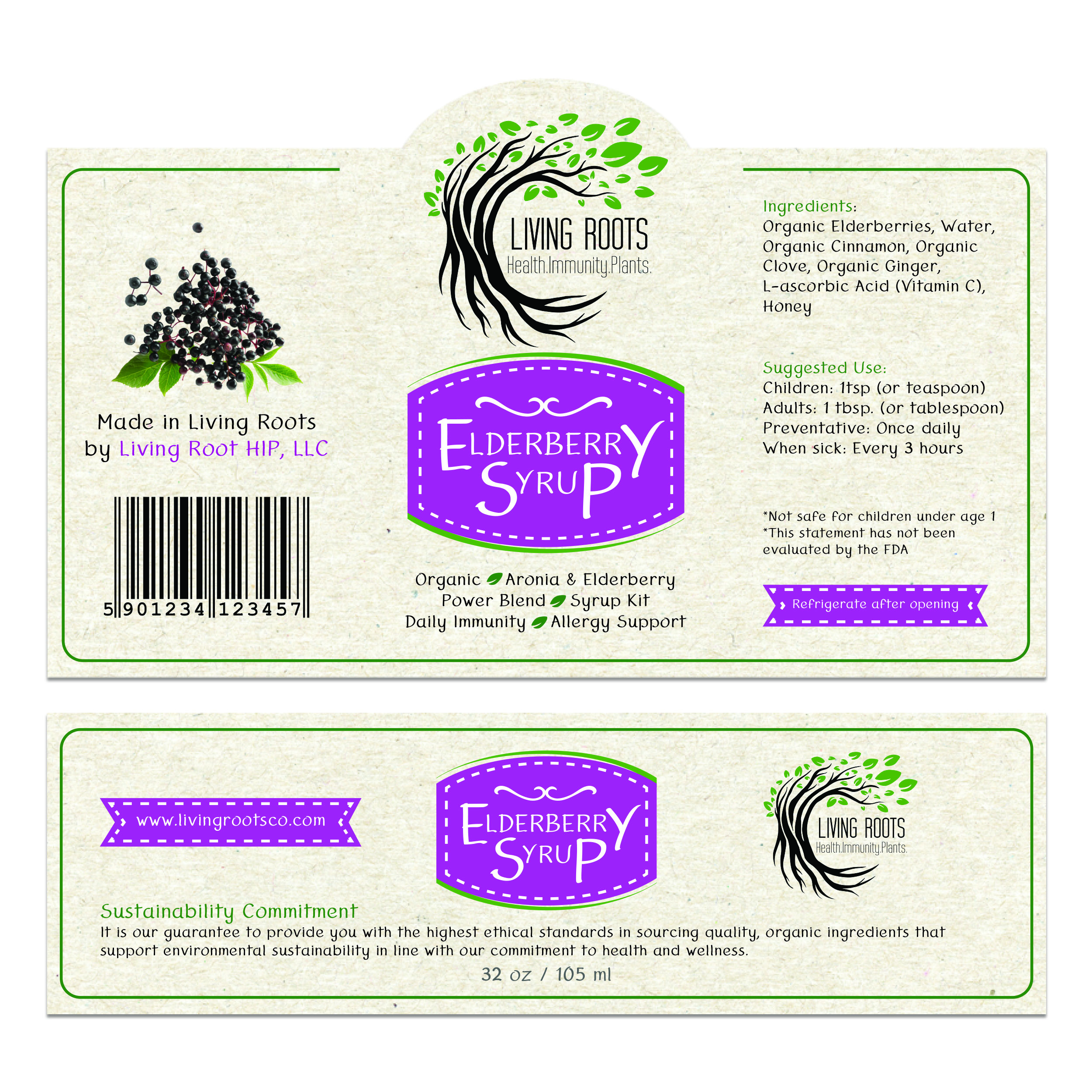 Label Design by Einder for Living Roots | Design #26515351