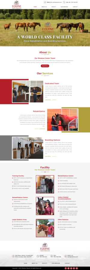 Horse Rehabilitation & Boarding Facility is looking for a new website - Design & Code | Web-Design von Sbss