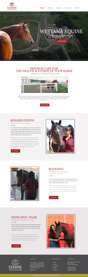 Horse Rehabilitation & Boarding Facility is looking for a new website - Design & Code | Web-Design von chandrayaan.creative