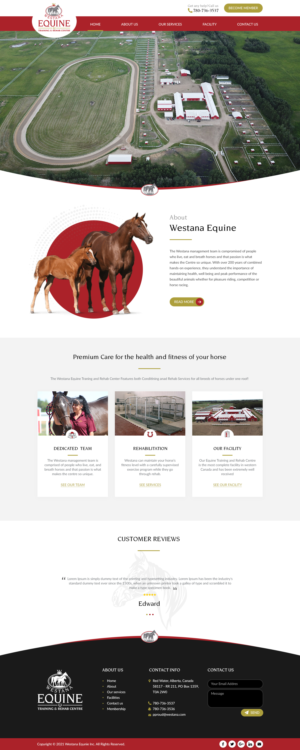 Horse Rehabilitation & Boarding Facility is looking for a new website - Design & Code | Diseño Web por bdesigner9