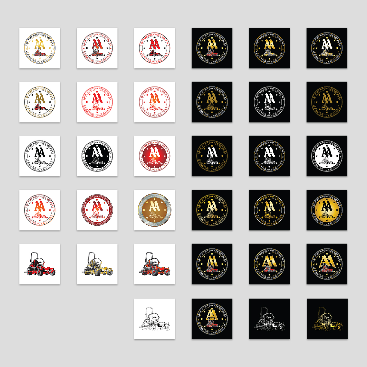 Logo Design by GenArt for Double A Lawn Maintenance Services | Design #26522008