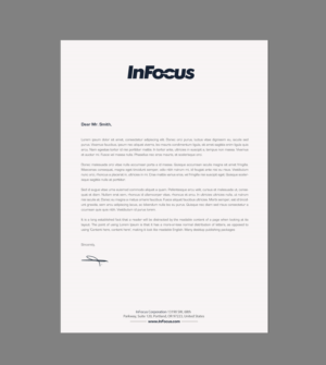 Stationery Design by chandrayaan.creative for InFocus Corporation | Design: #26493982
